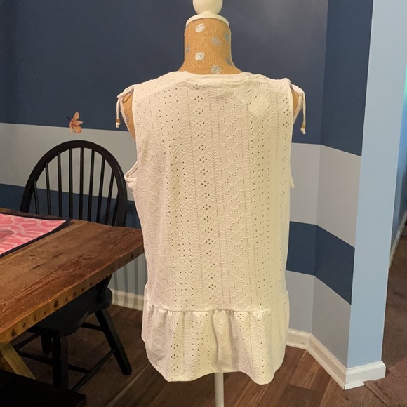 Michael Kors white eyelet New top sleeveless - Picture 5 of 8